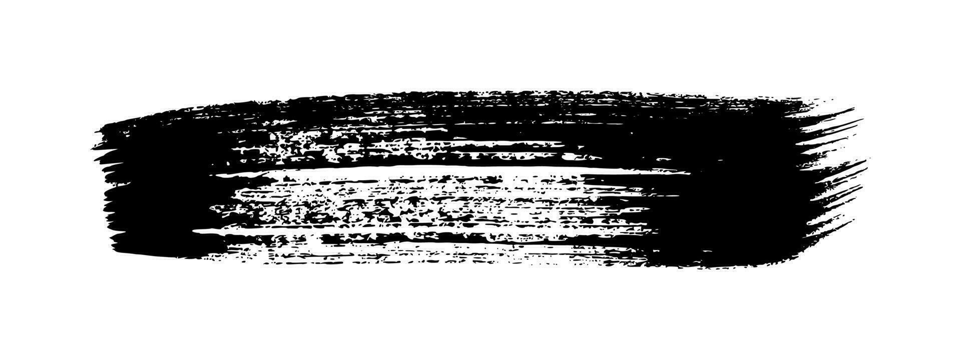 Black grunge brush stroke vector