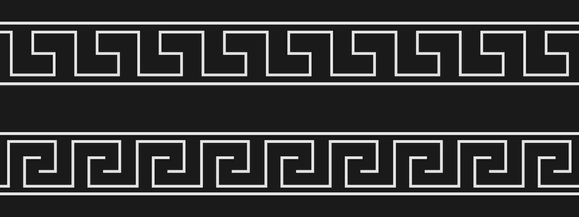 Seamless Greek key patterns vector