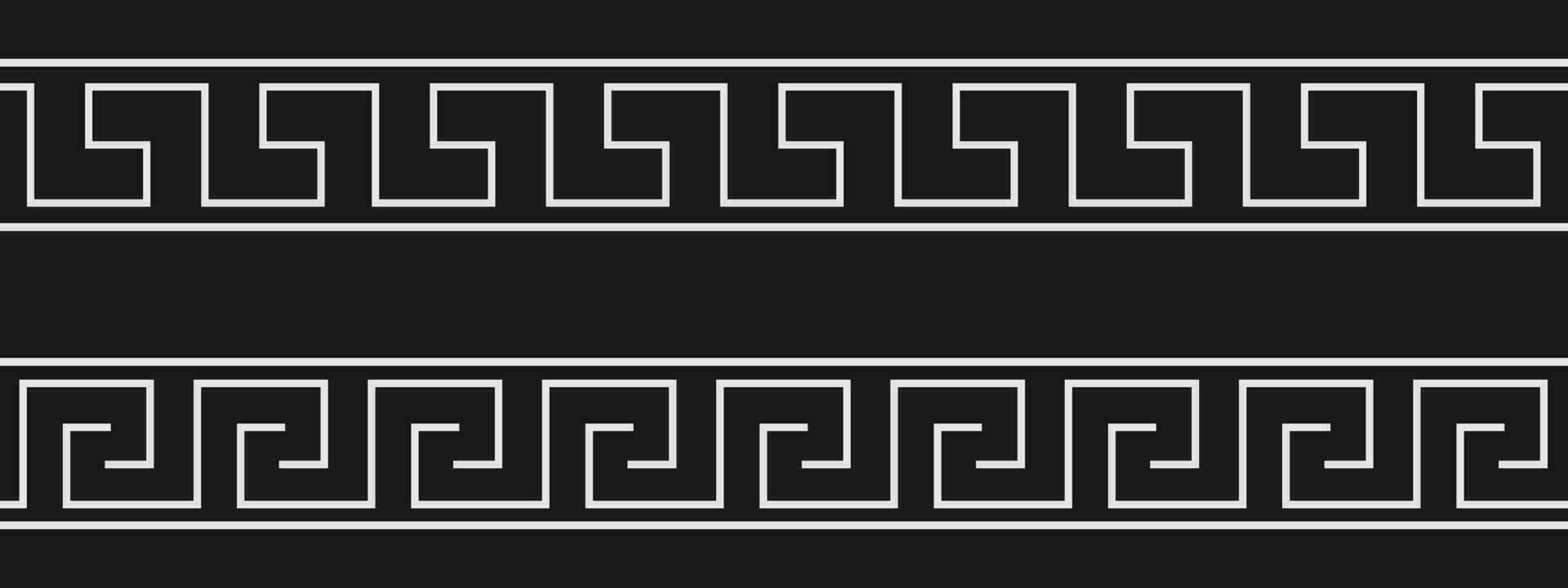 Seamless Greek key patterns vector