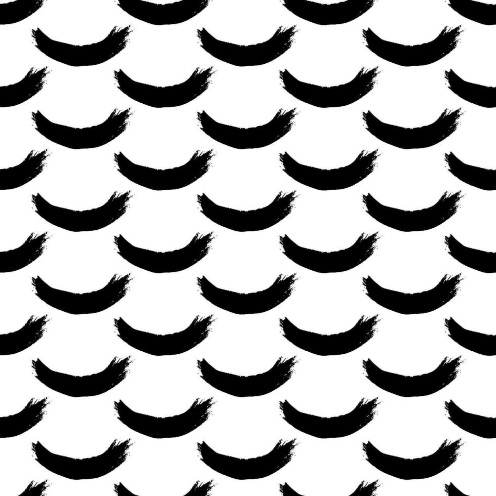 Seamless pattern with black brushstrokes vector