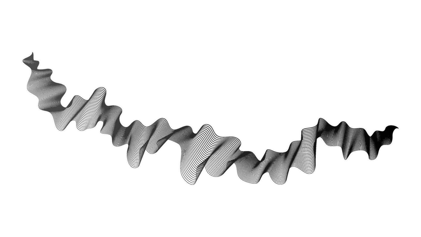 Abstract backdrop with wave gradient lines vector