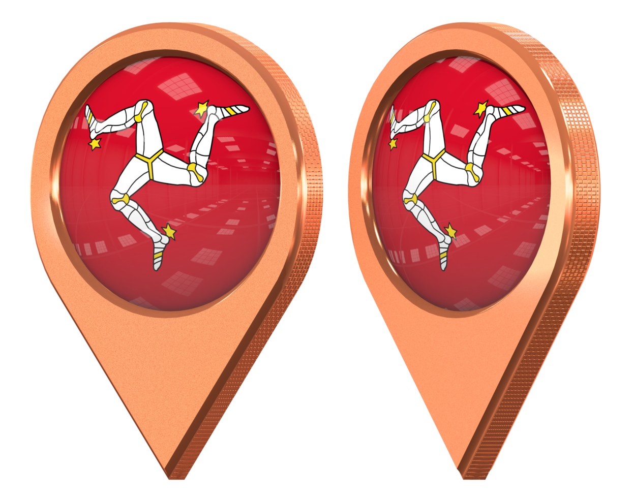 Isle of Man Location Icon Flag, Isolated with Different Angled, 3D Rendering png