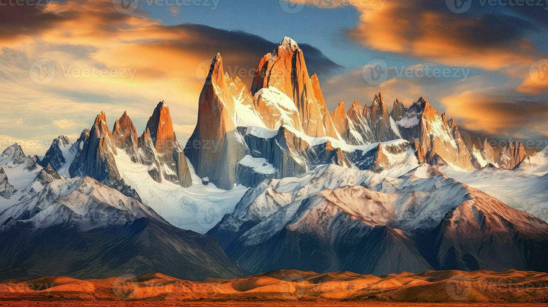 patagonia patagonian peaks dramatic ai generated photo