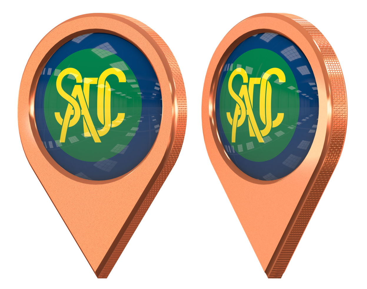 Southern African Development Community, SADC Location Icon Flag, Isolated with Different Angled, 3D Rendering png