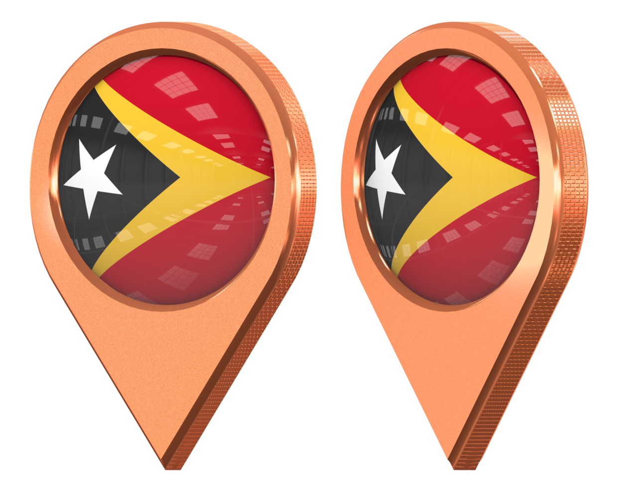 East Timor Location Icon Flag, Isolated with Different Angled, 3D Rendering png