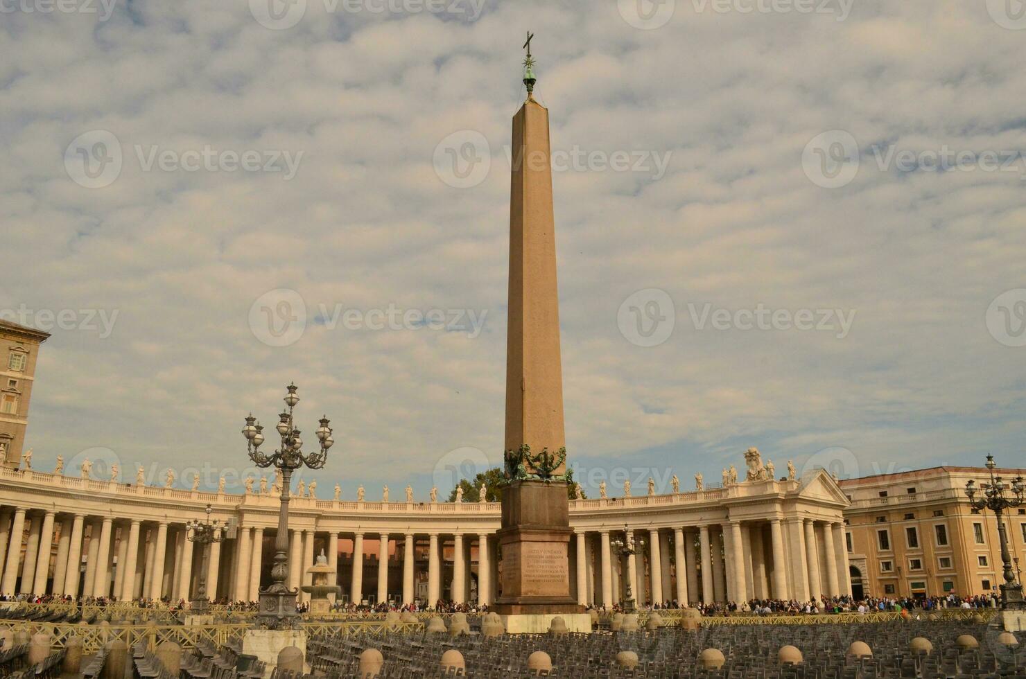 Breathtaking photo of a religous tower in St Peter's square