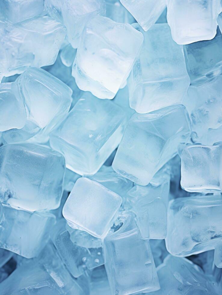 Ice cube background, ice cube texture, or background. AI Generated photo