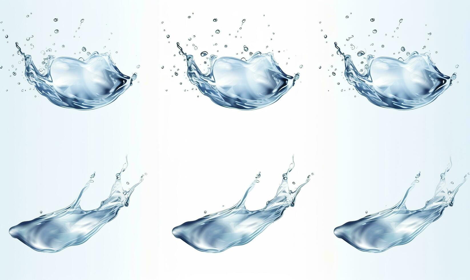 The water crown splashes with drops.Generative AI photo