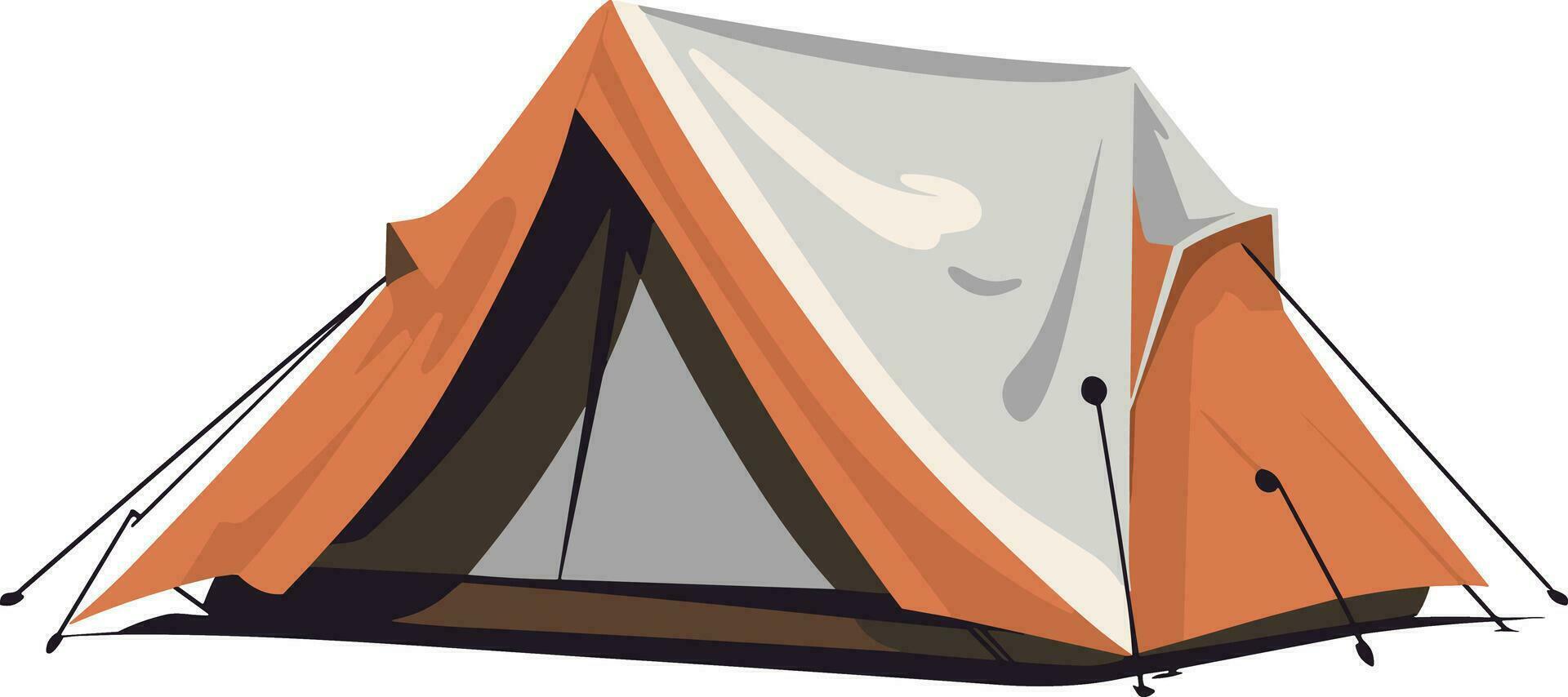 Vector hand drawn camping tent illustration