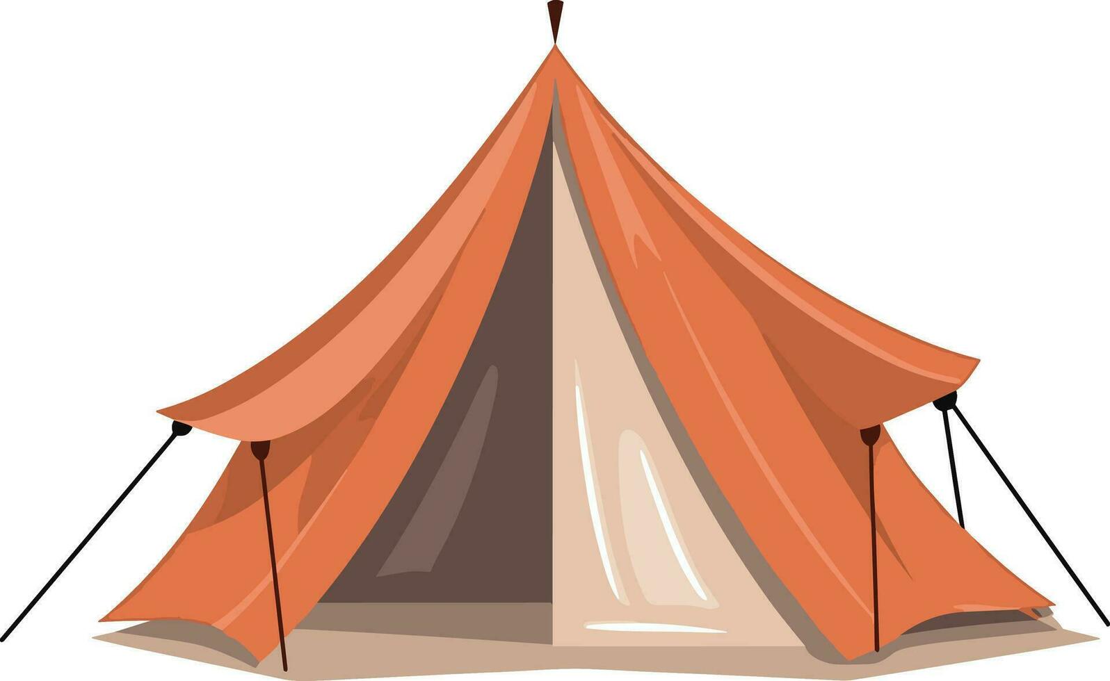 Vector hand drawn camping tent illustration