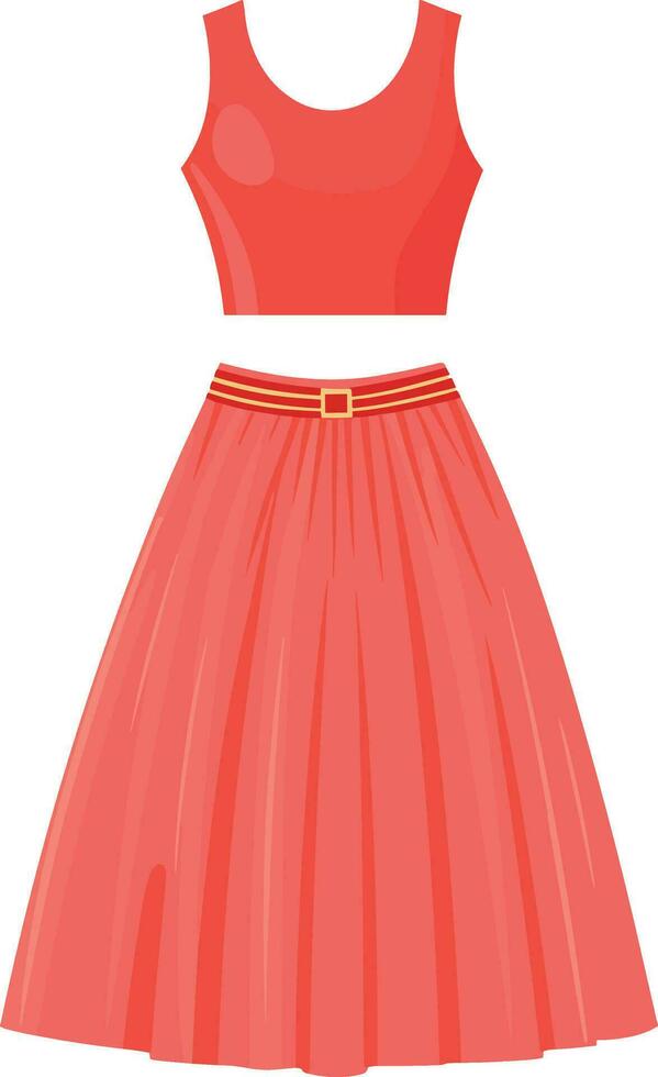 Vector of trendy woman summer dress