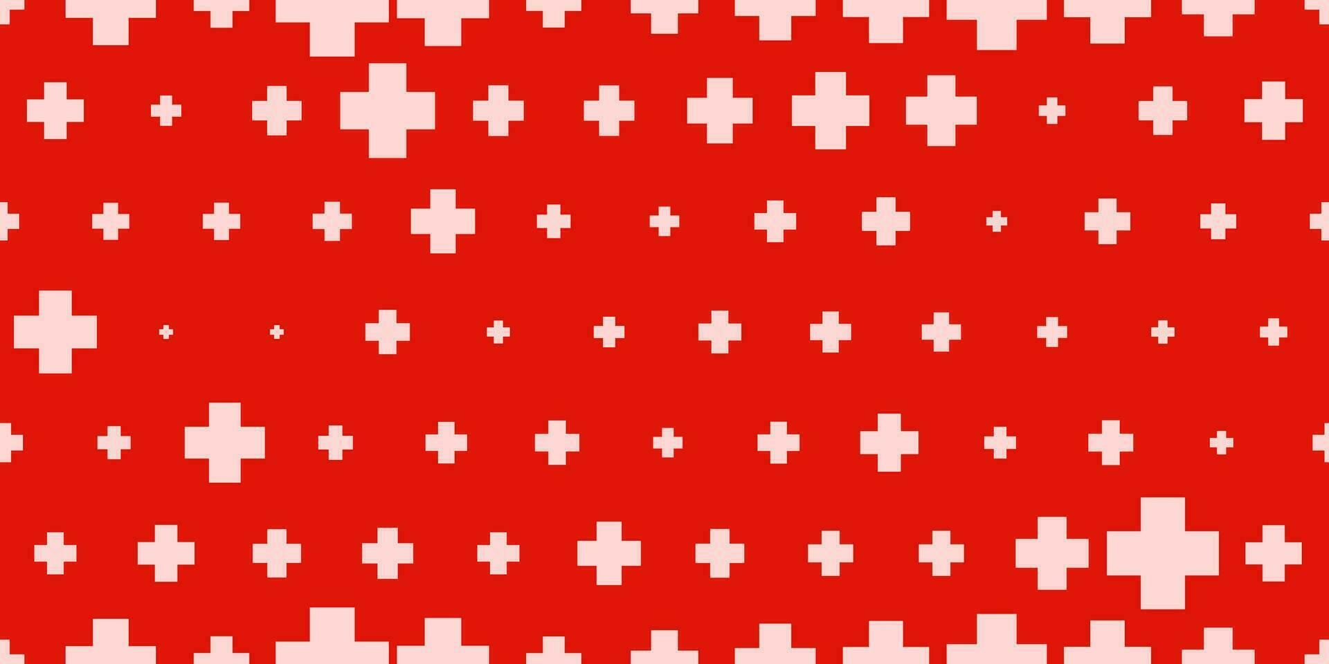 Seamless hospital background with plus symbols vector