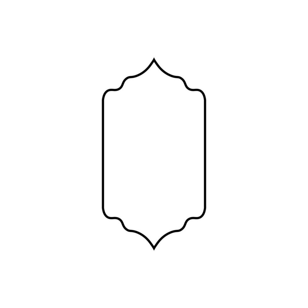 Islamic windows and arches with modern boho design, moon, mosque dome and lanterns vector