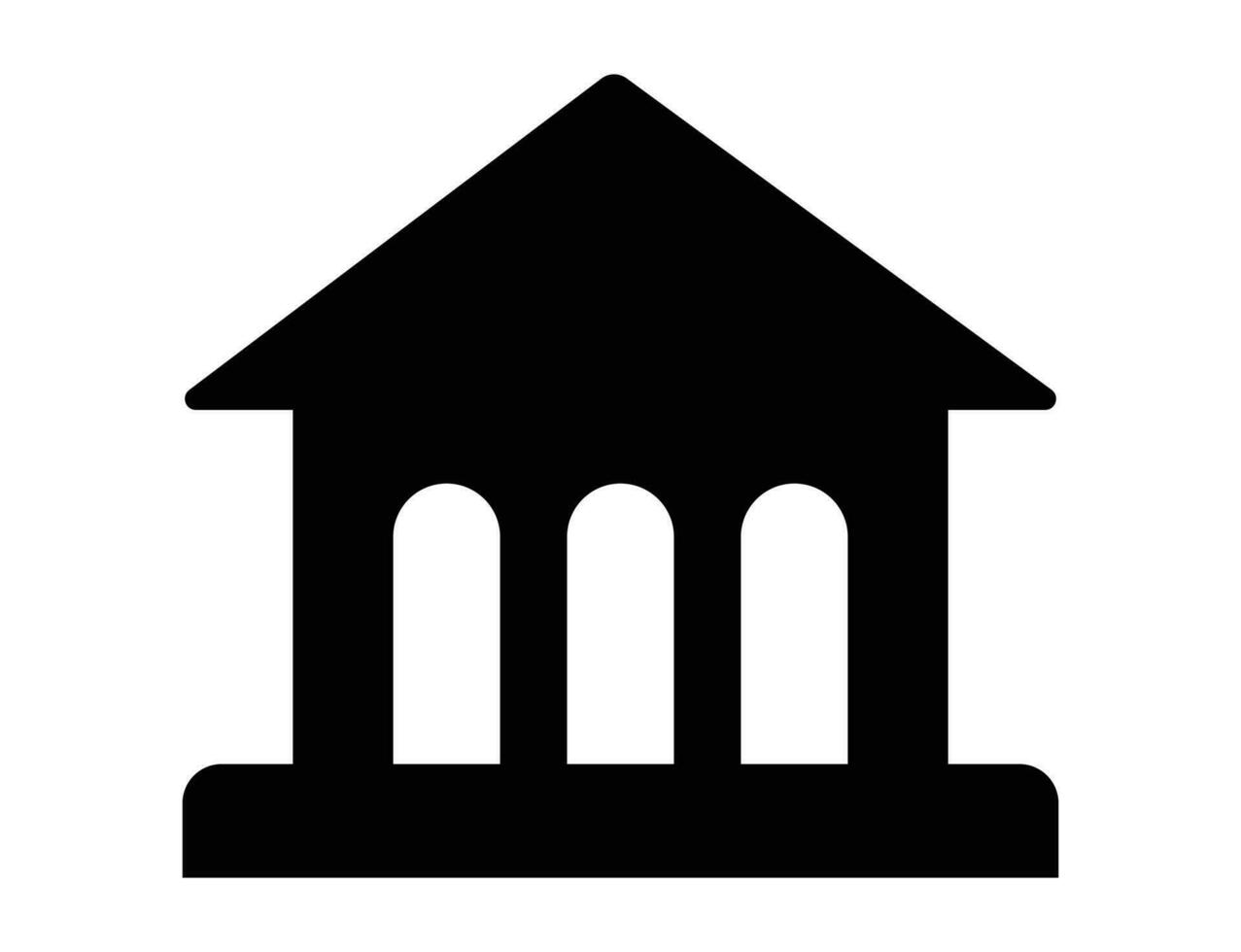 negro banco antiguo estilo icono. financiero edificio para almacenamiento efectivo depósitos y proteger negocio inversiones a vector interés.