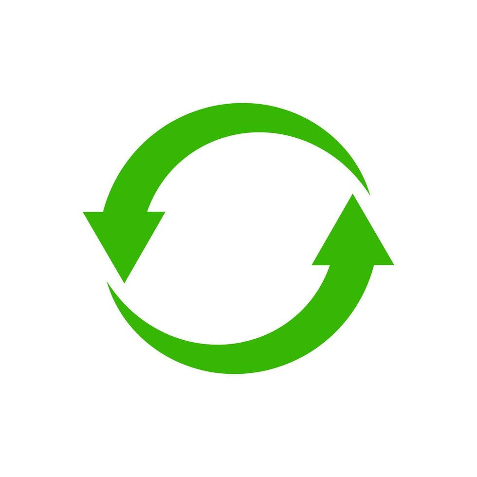 Recycle icon symbol vector. Recycling and rotation arrow icon pack vector
