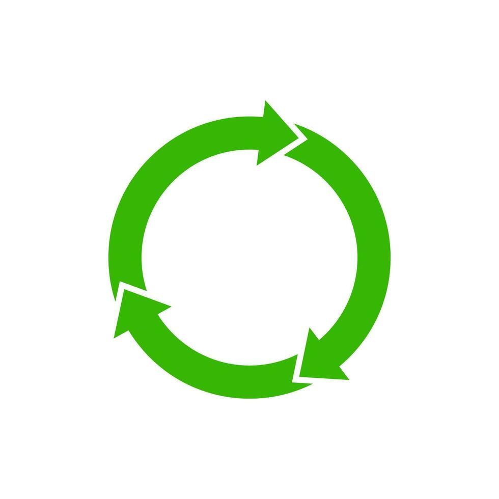 Recycle icon symbol vector. Recycling and rotation arrow icon pack vector