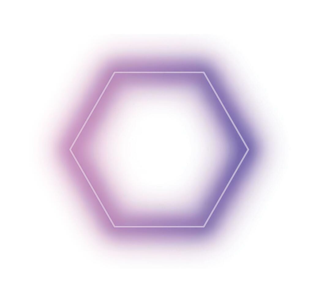 Rhomboid neon frame template. Purple and red laser light over blank geometric shape with bright glow colorful futuristic simple vector design