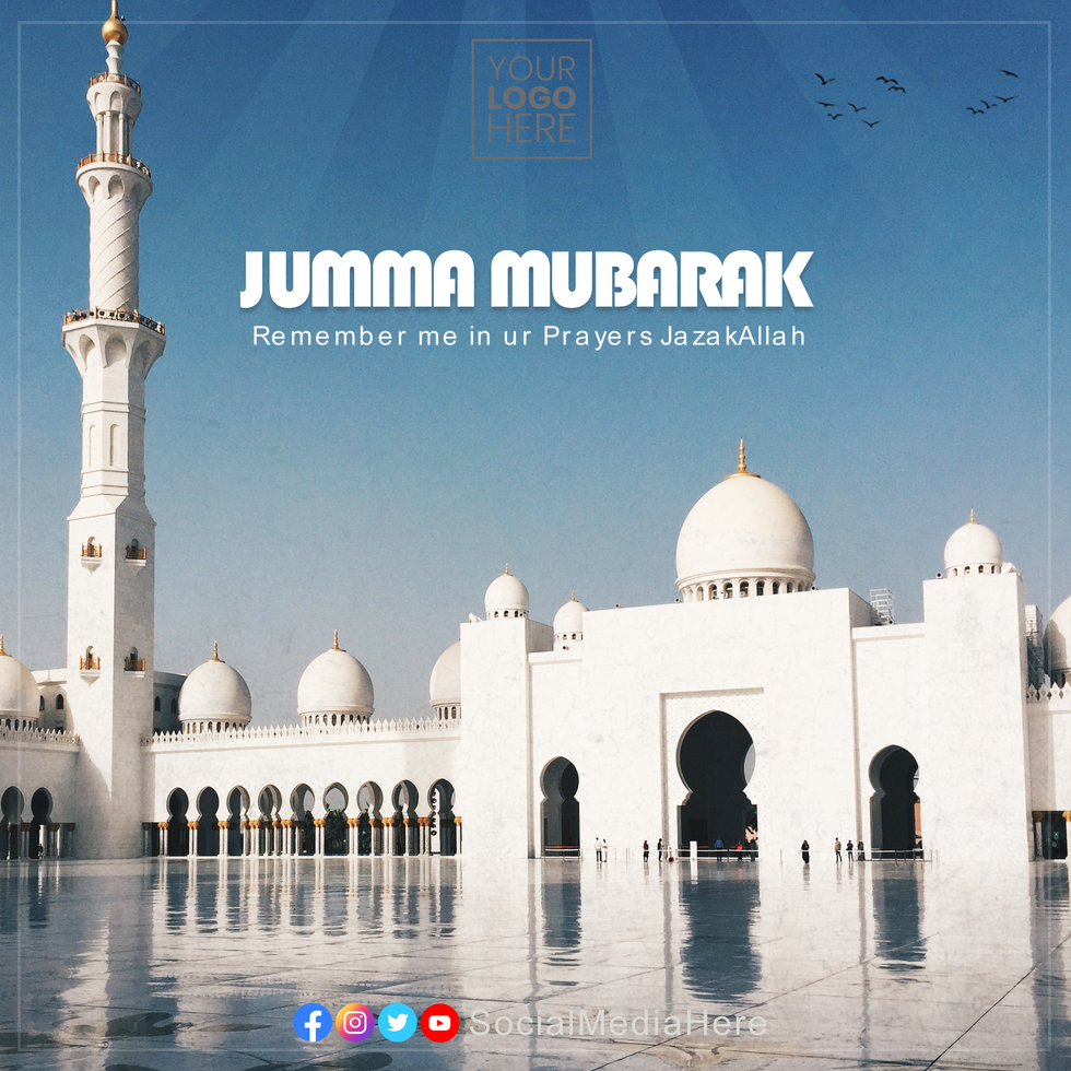 jumma mubarak psd sjabloon sociaal media post