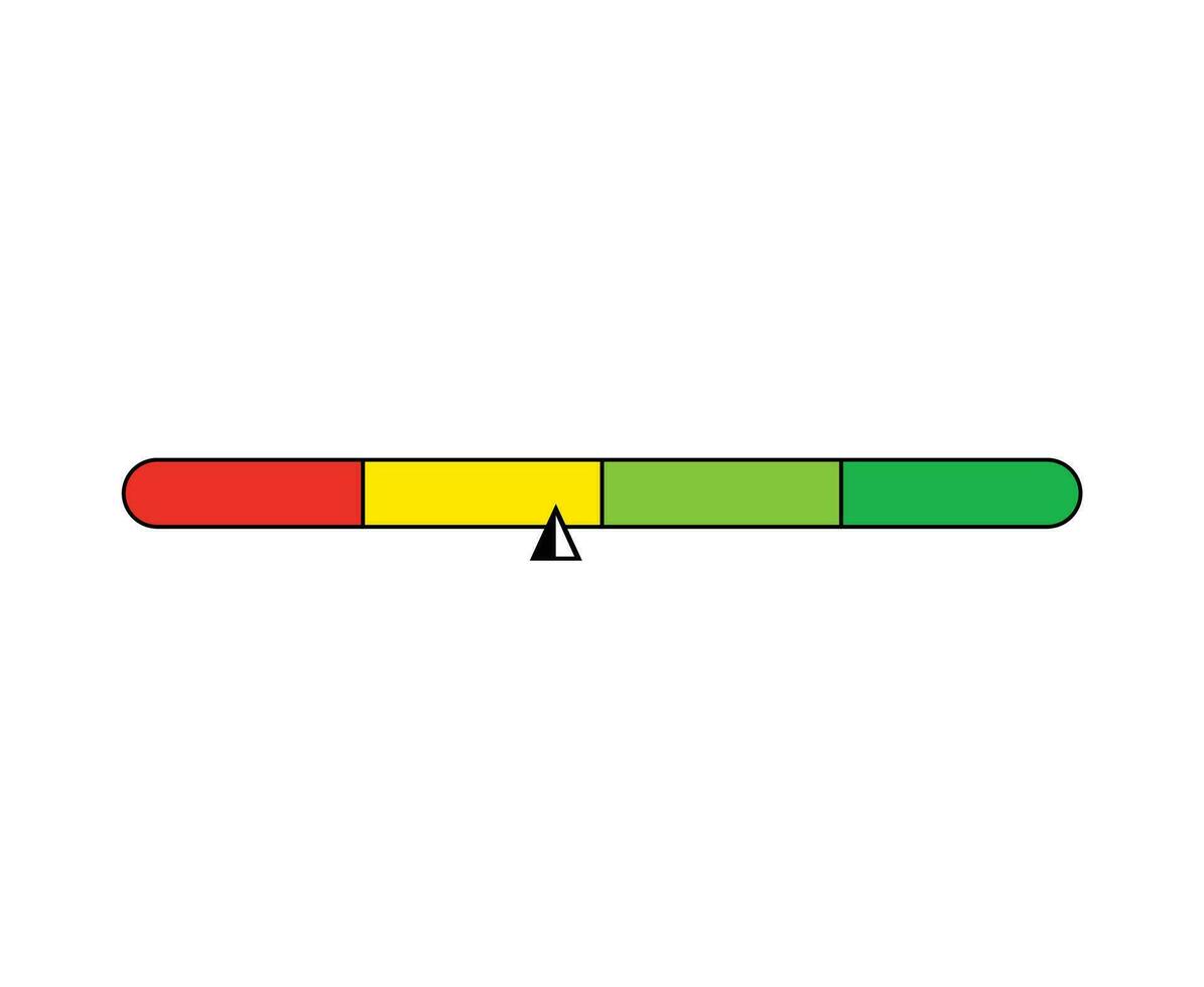 línea color escala indicador. medición calibre con marcar demostración positivo verde y negativo rojo presión con tablero vector velocímetro