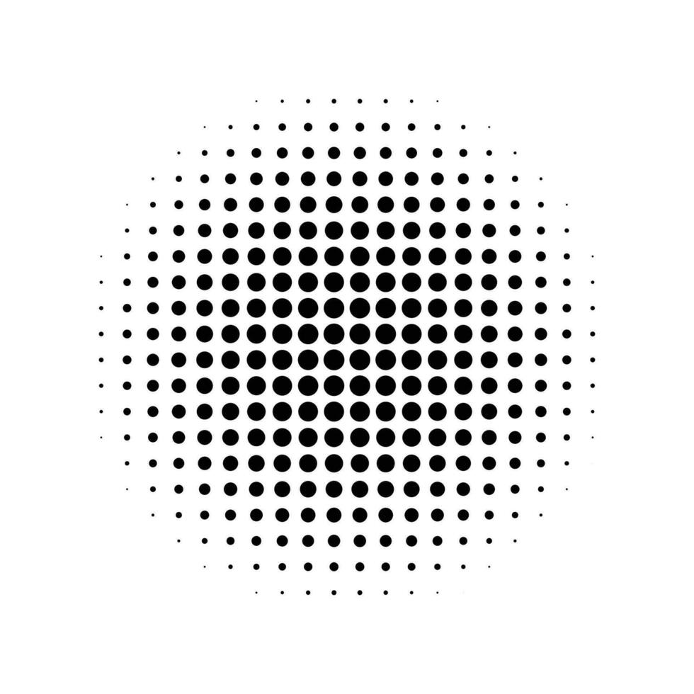 Halftone dotted grunge black circle. Tracery ornament with circular frame effect with creative artistic vector minimalism