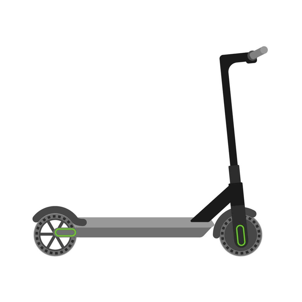 moderno scooter. pie operado y mano operado ecología vehículos para ciudad conducción y velocidad montando en vector parques