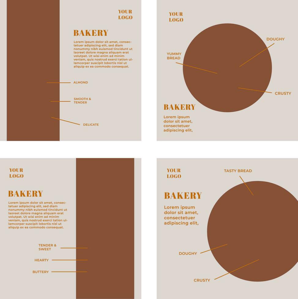 Set of Bakery template vector