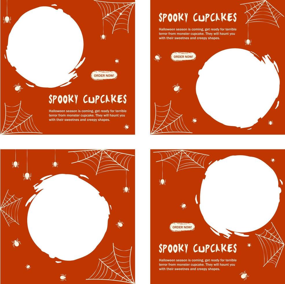 Template set special halloween vector