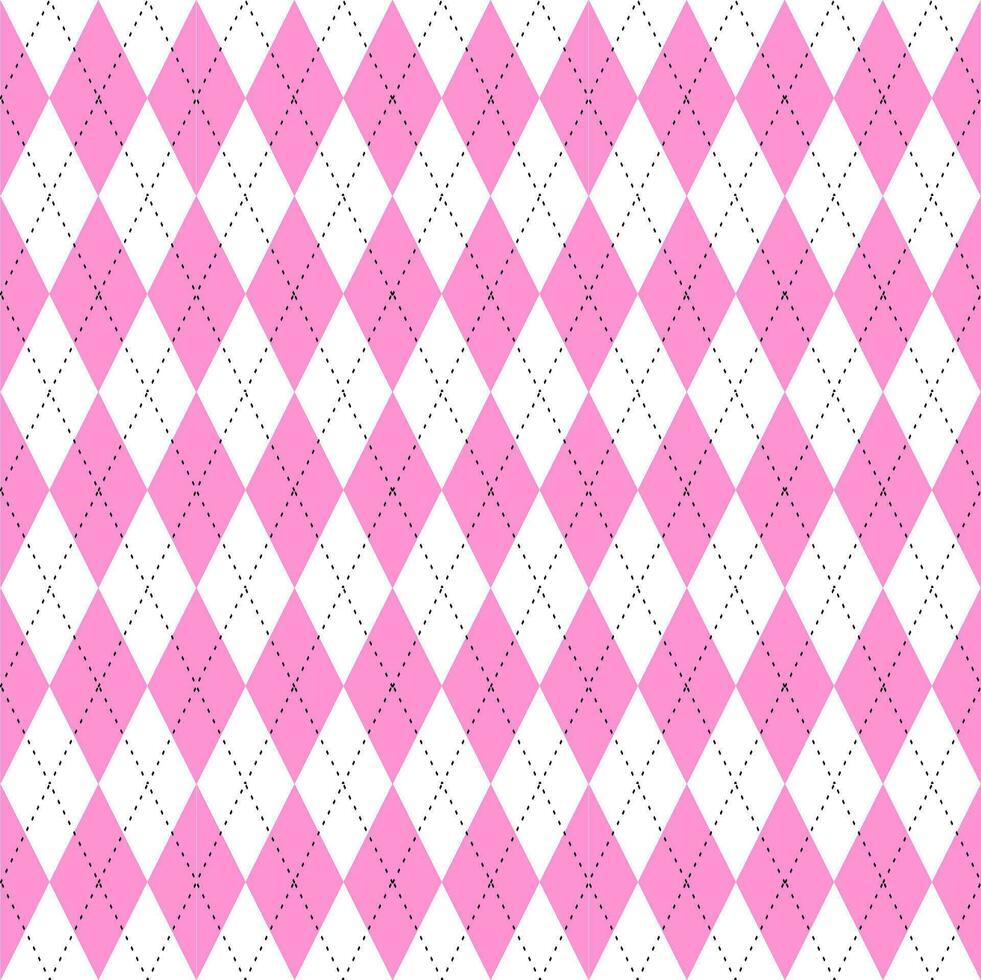 Seamless pattern with rhombuses in pink and white colors vector