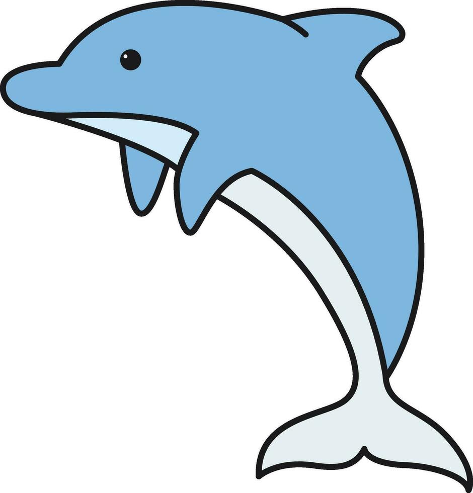 linda delfín ilustración vector