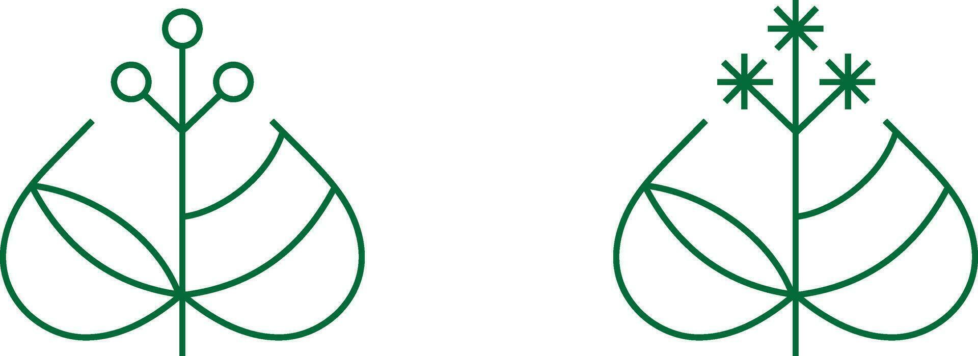 Logo sign line green linden tilia cordata leaf Identity vector