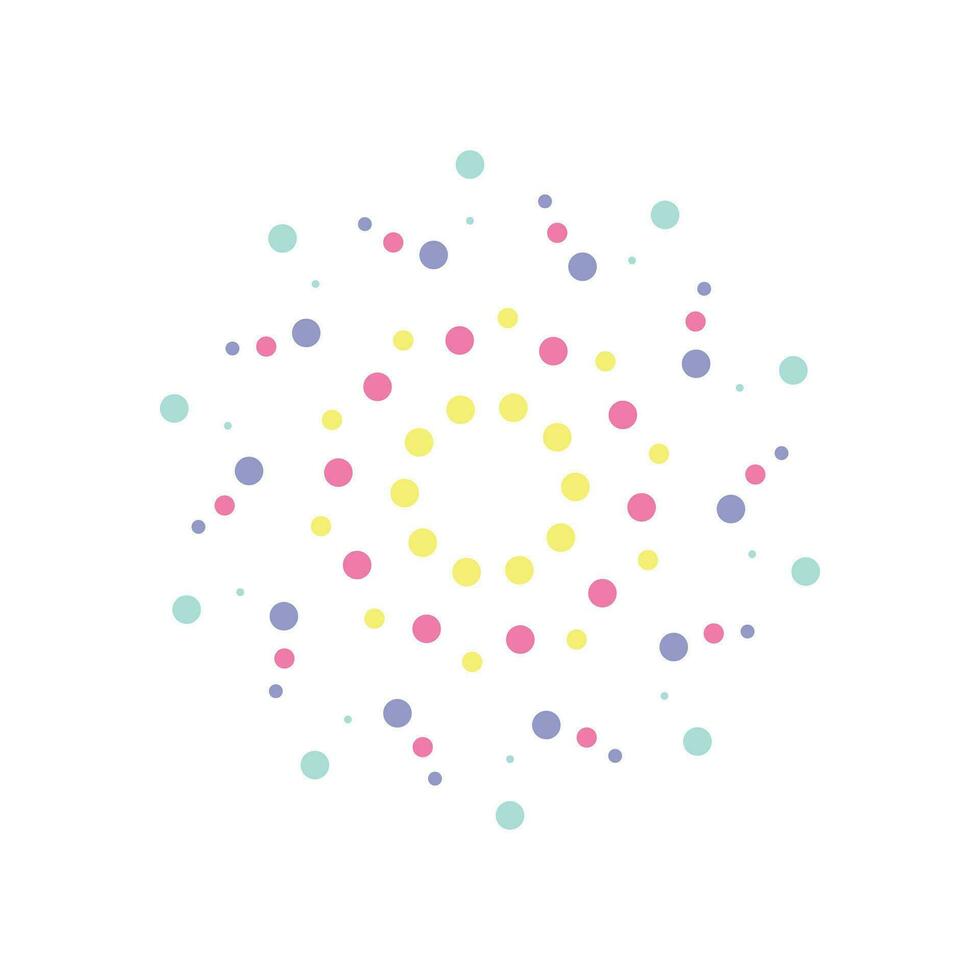 Polka dots colorful background. Holiday background, web icon, symbol, sign, romantic wedding, love card - vector abstract background