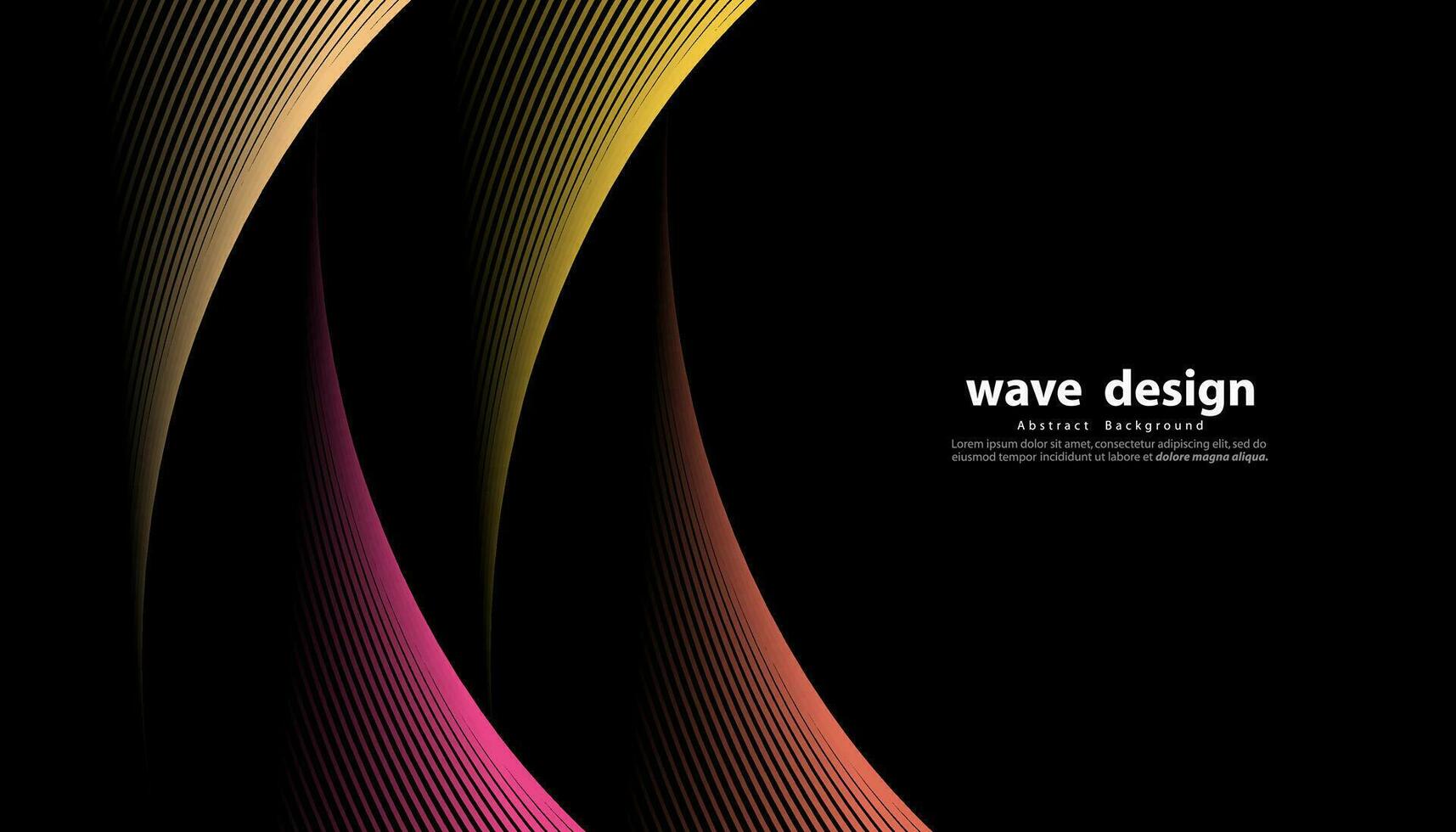 Abstract colorful wavy stripes background. Curved smooth design. Design for your ideas, Banners, Placards, Posters, wallpeper. Eps10 vector illustration.
