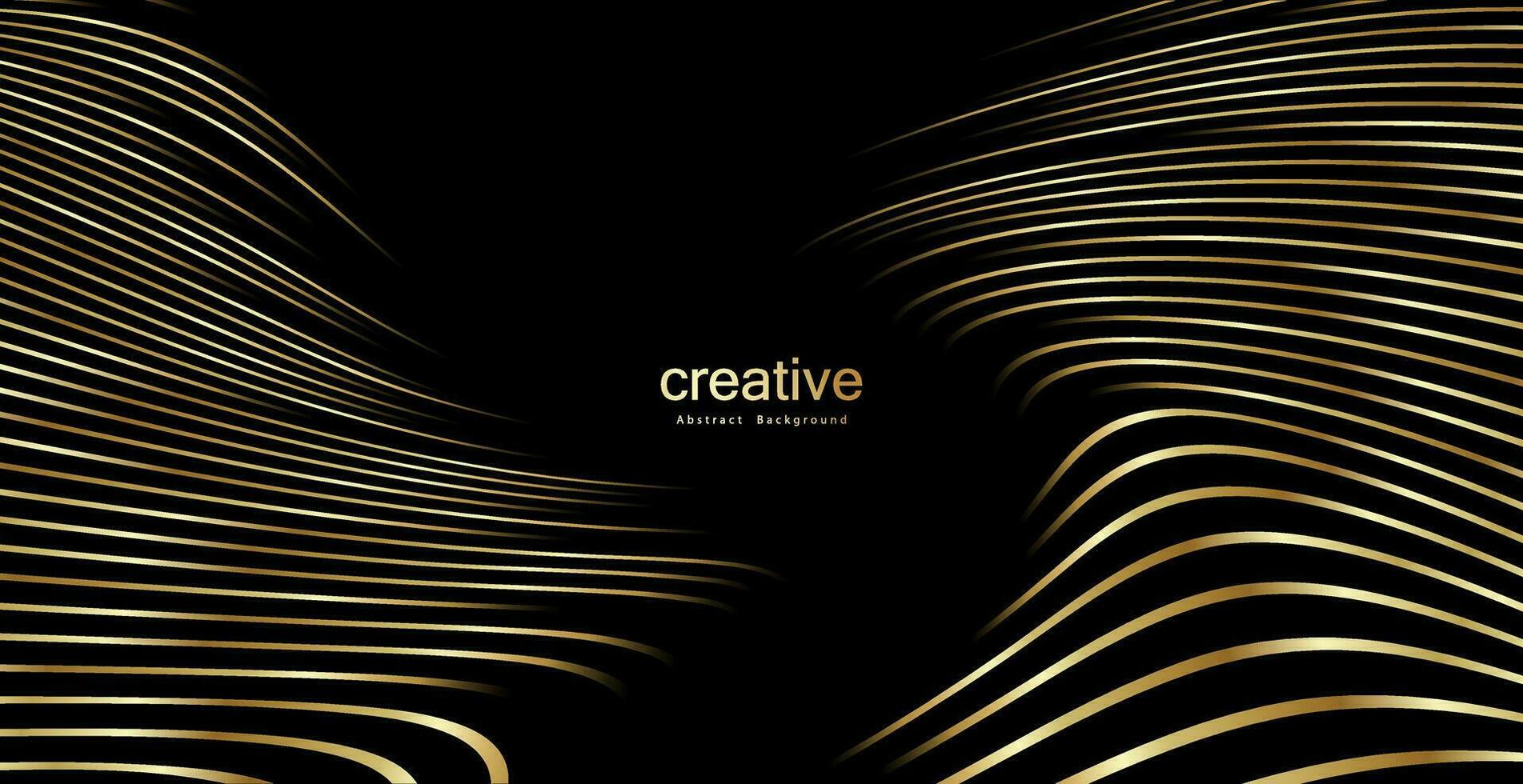 Premium background. Abstract luxury pattern. Gold glitter stripes background. Abstract gold line texture. Black pattern vector illustration.