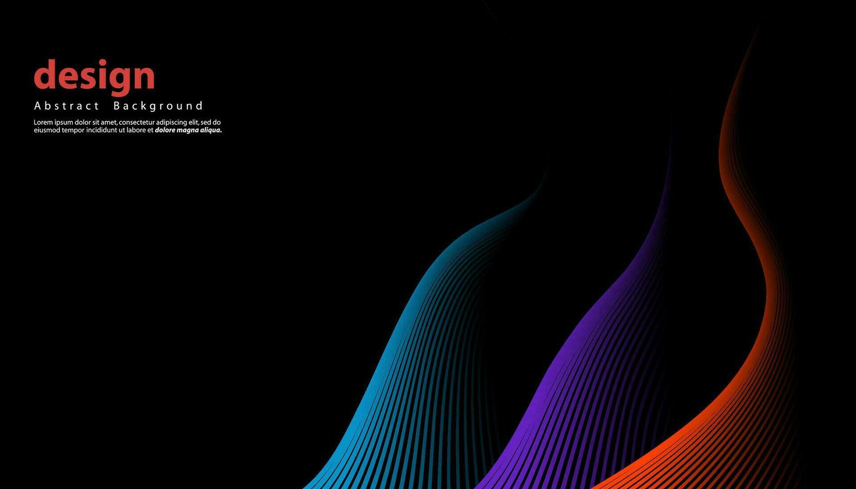 Abstract colorful wave line vector background. Line curve modern design for your ideas, Banners, Placards, Posters. Eps10 vector template.