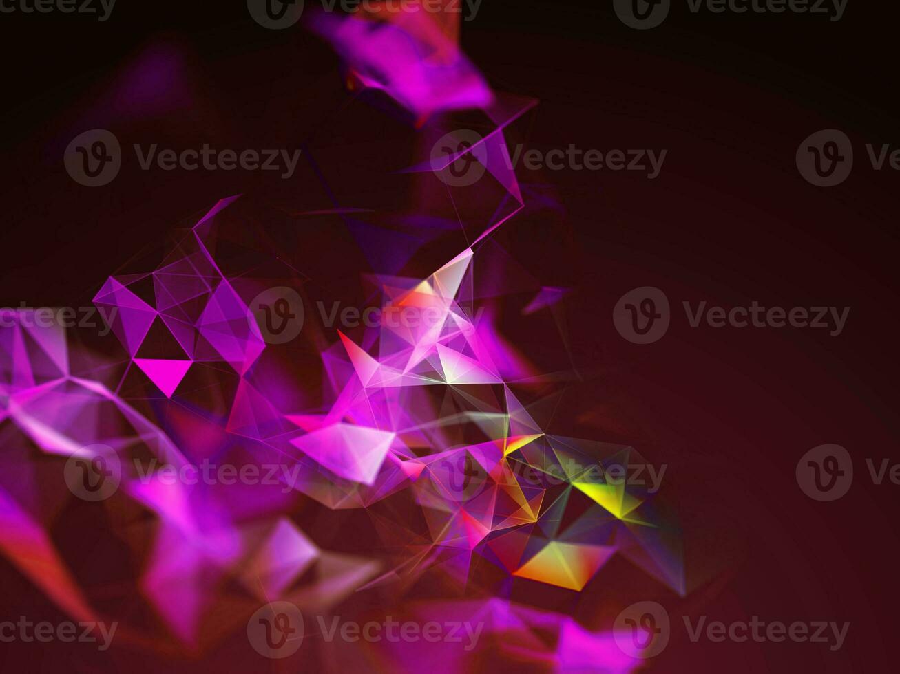 3d abstracttechno background with low poly plexus design photo