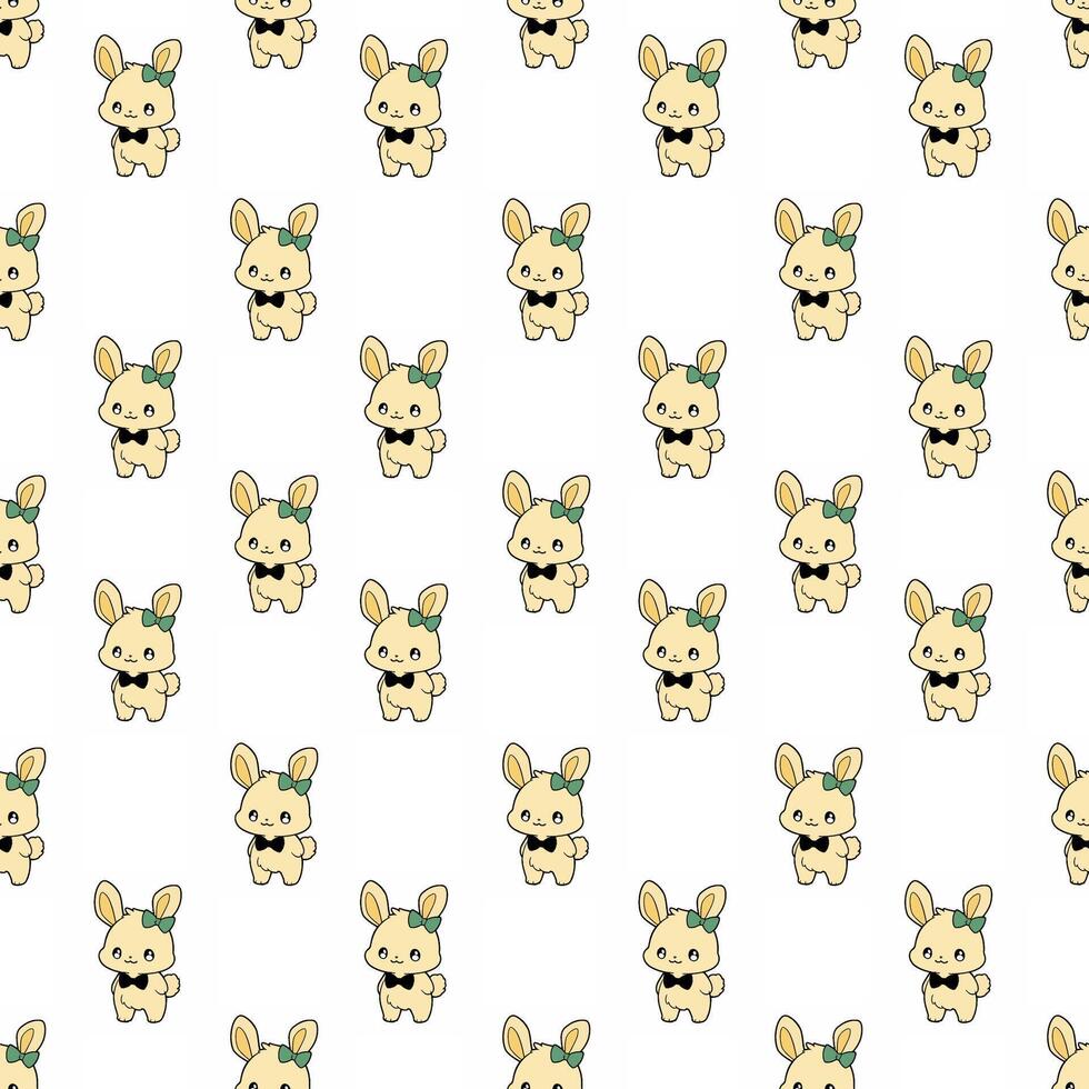 Cute seamless bunny pattern design for decorating, backdrop, fabric, wallpaper and etc. vector