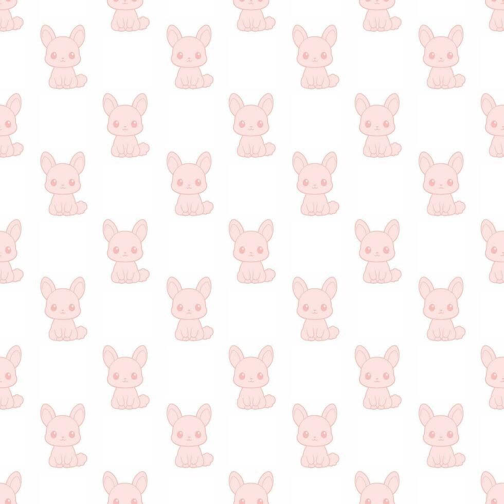 Cute seamless bunny pattern design for decorating, backdrop, fabric, wallpaper and etc. vector