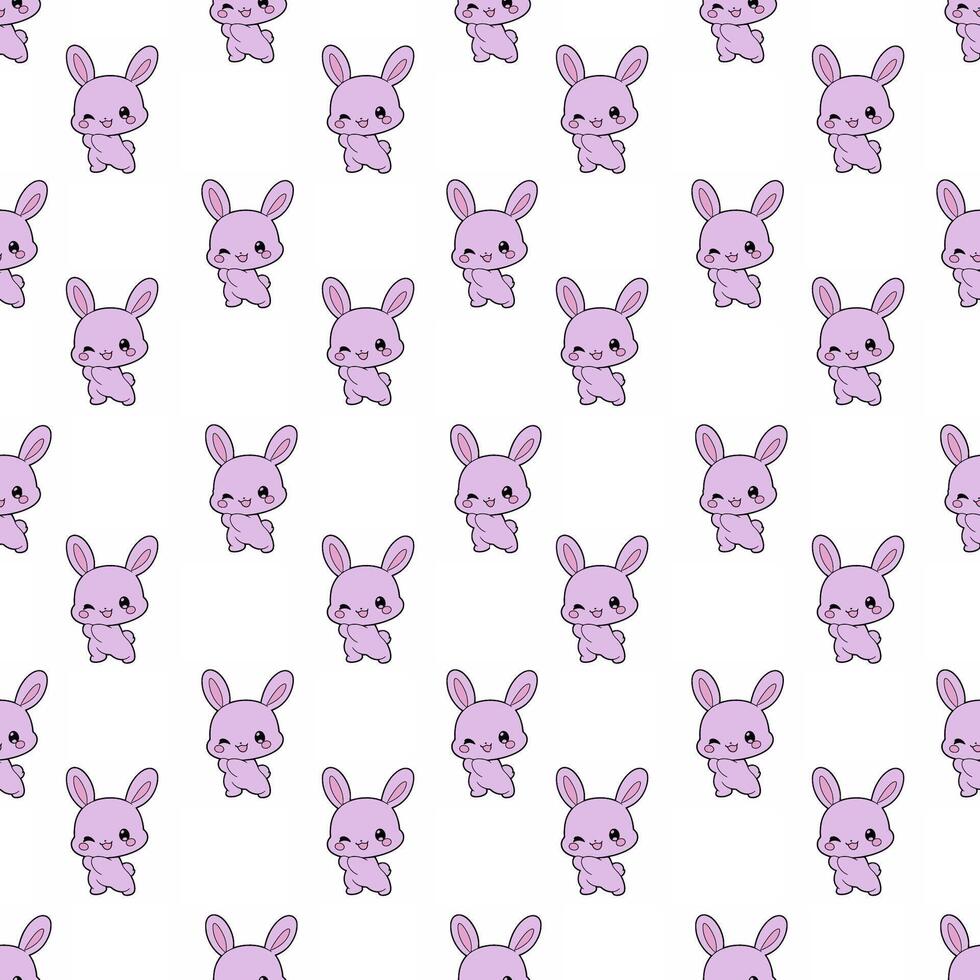 Cute seamless bunny pattern design for decorating, backdrop, fabric, wallpaper and etc. vector