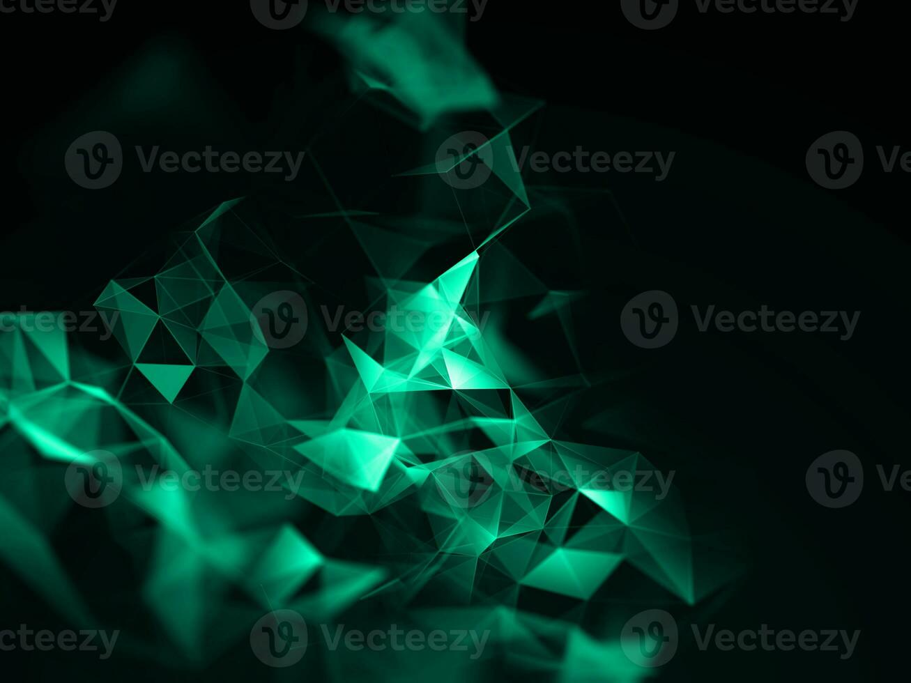 3d abstracttechno background with low poly plexus design photo