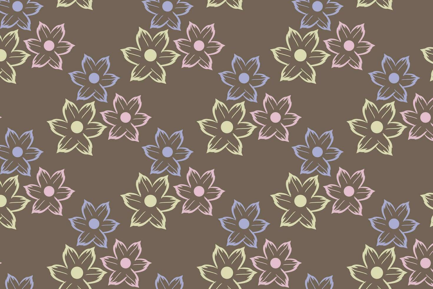 Flower seamless pattern design for tiles, wallpaper, wrapping paper vector