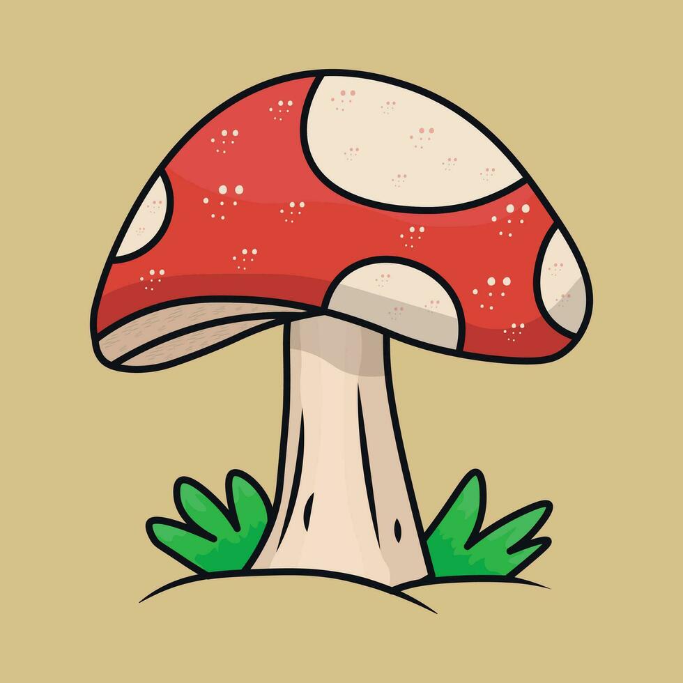 Mushroom Cartoon Illustration vector
