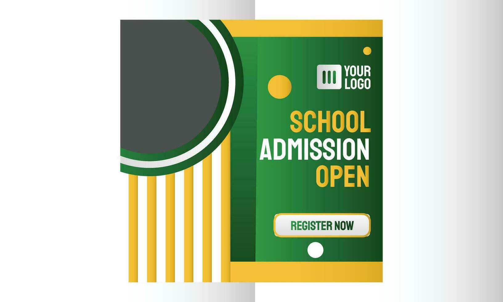 Free School Admission Open Social Media Post Template vector