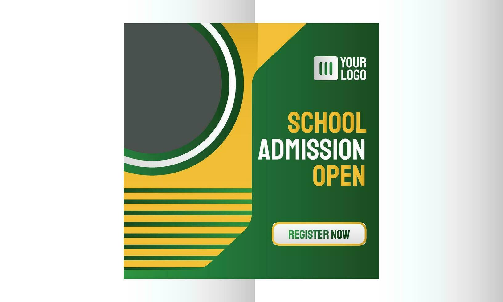 School Admission Open Social Media Post vector