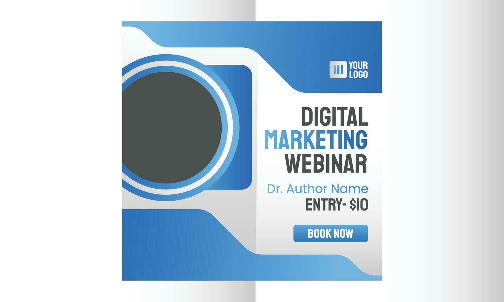 Digital Marketing Webinar Social Media Post vector