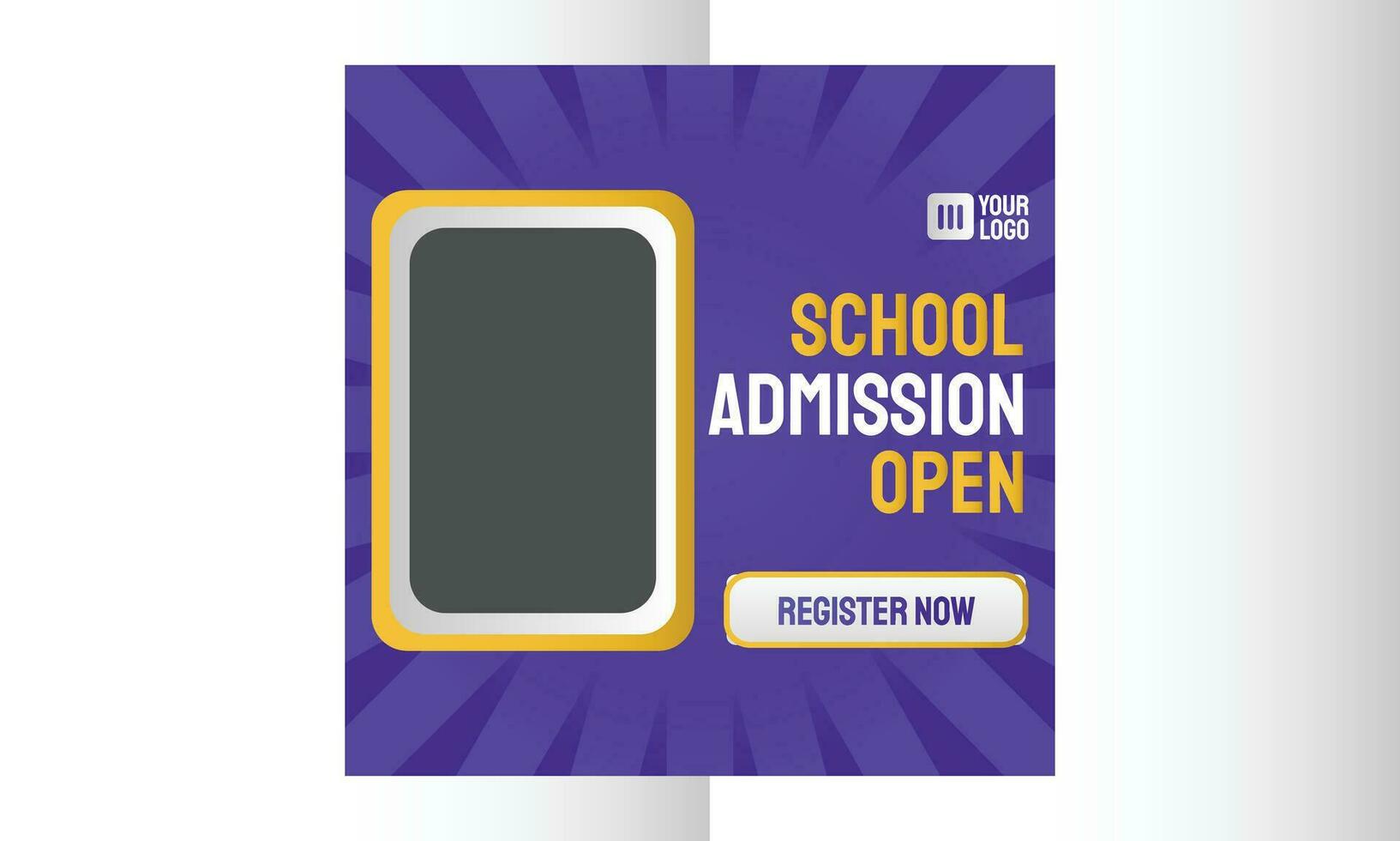 Editable School Admission Open Social Media Post vector