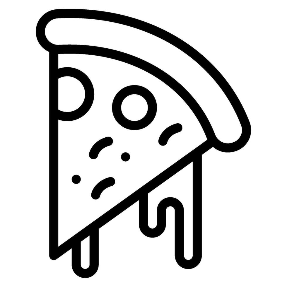fast food pizza icon vector
