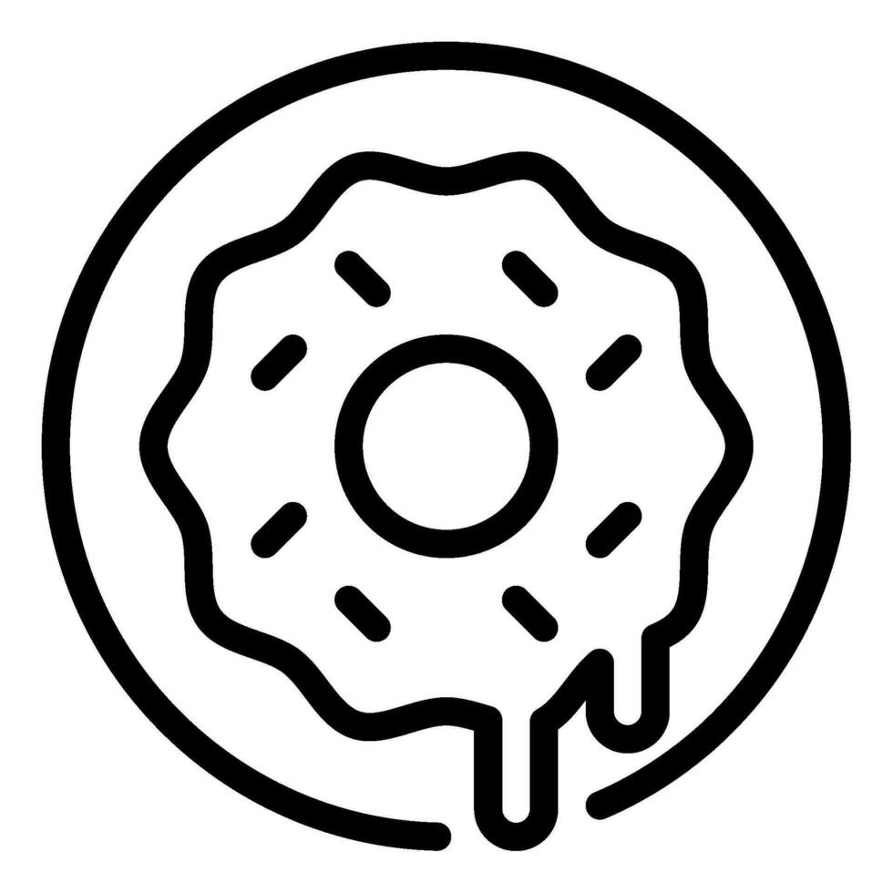 fast food donuts icon vector