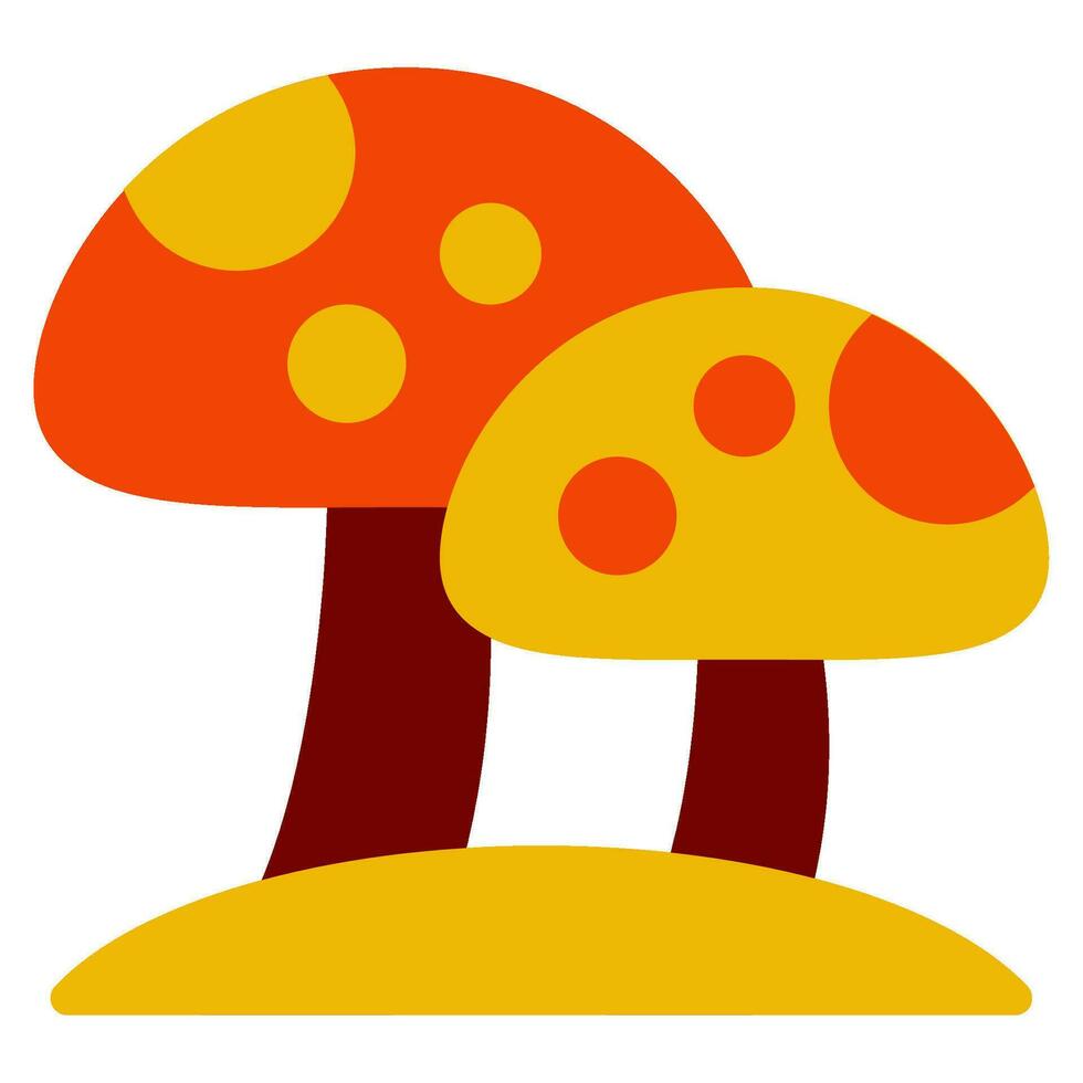 fast food mushroom icon vector