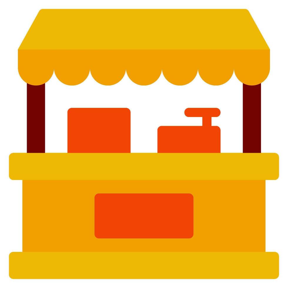 fast food stall icon vector