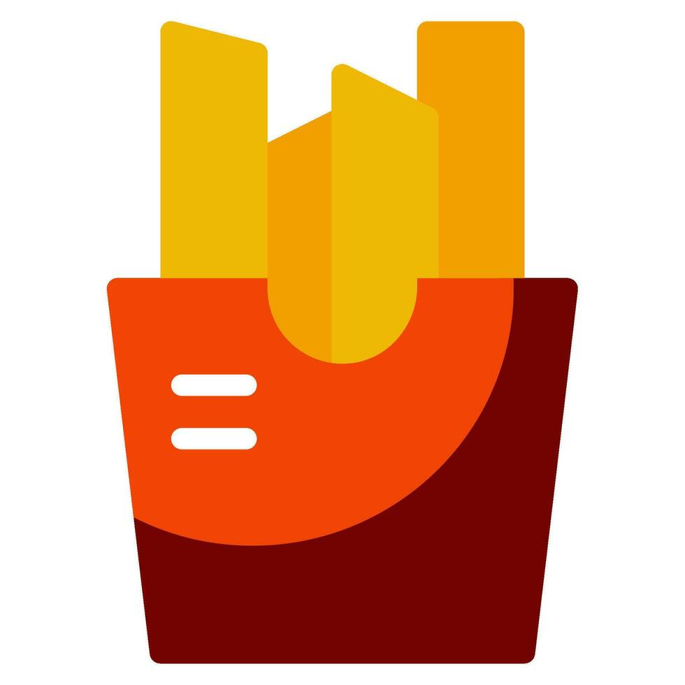 rápido comida francés papas fritas icono vector